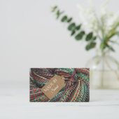 Yarn Dye Crochet and Knitting Wool Business Card Visitenkarte (Stehend Vorderseite)