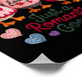 Yarn Funny Valentine Just A Romantic Goose Hearts  Poster (Ecke)
