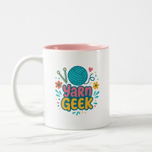 Yarn Geek Knitting Two-Tone Mug Zweifarbige Tasse (Links)