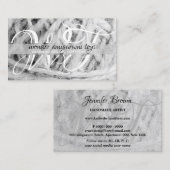 Yarn handmade crochet amigurumi knit black white visitenkarte (Vorne/Hinten)