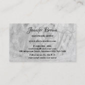 Yarn handmade crochet amigurumi knit black white visitenkarte (Rückseite)