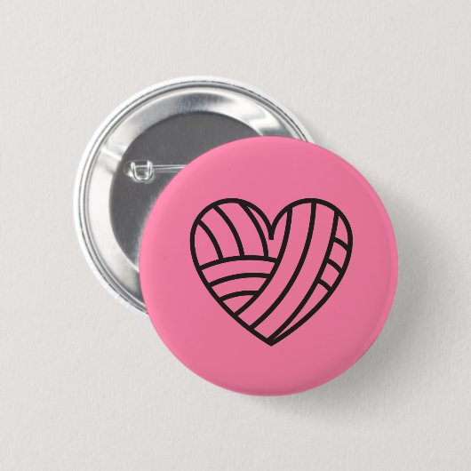 Yarn Heart - Handwerk Button (Vorne & Hinten)