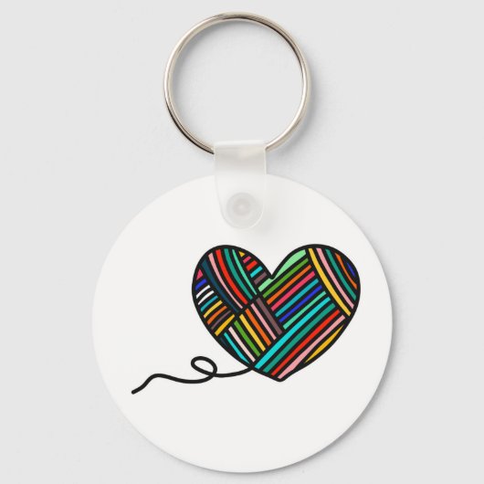 Yarn Heart Keychain Schlüsselanhänger (Vorderseite)