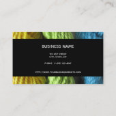 Yarn Knittern Handspun Gelbgrünes blaues Foto Visitenkarte (Rückseite)