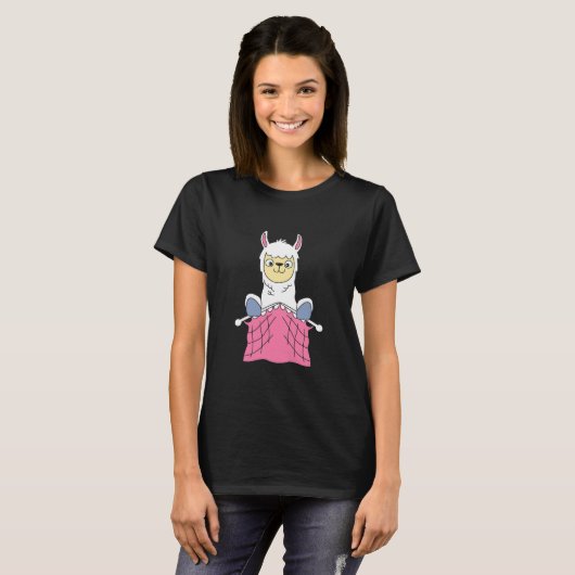 Yarn Knitters Knittern Llama Llama T-Shirt (Vorne ganz)