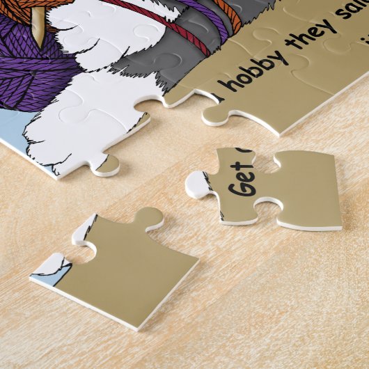 Yarn Knitting Funny Cat Puzzle (Seite)