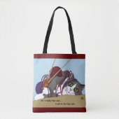 Yarn Knitting Funny Cat Tasche (Vorderseite)