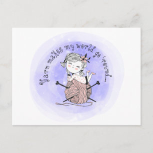 Yarn macht meine Welt Postkarte