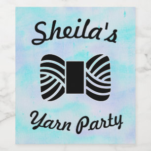Yarn Party Handwerk Ansammlung Weinetikett