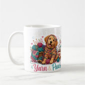 Yarn & Paws Golden Retriever Stricken & Häkeln Co Kaffeetasse (Links)