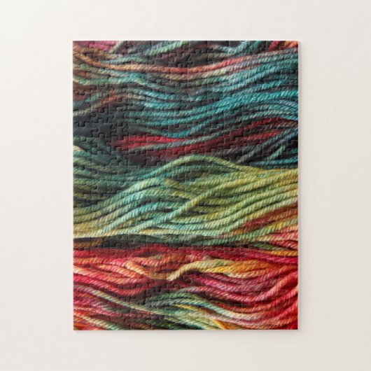 Yarn Red Green Yellow Beautiful Puzzle (Vertikal)