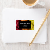 Yarn Red Orange Yellow Knitun Handspun Label Adressaufkleber (Insitu)