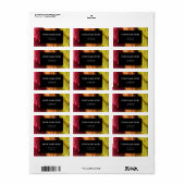 Yarn Red Orange Yellow Knitun Handspun Label Adressaufkleber (Vorne)