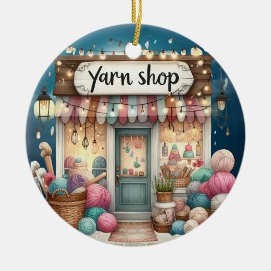 YARN Shop Keramik Ornament (Vorne)