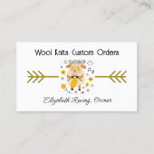 Yarn Shop Logo Business Card Visitenkarte (Vorderseite)
