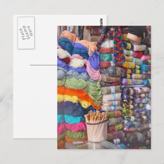 Yarn Shop Postkarte (Vorne/Hinten)