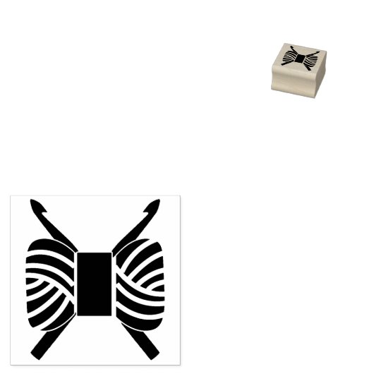 Yarn Skein Crafts + Crochet Hooks Gummistempel (Stempel)