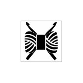 Yarn Skein Crafts + Crochet Hooks Gummistempel (Prägung)