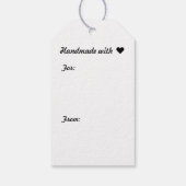 Yarn Skein Handmade Crafts Geschenkanhänger (Rückseite)