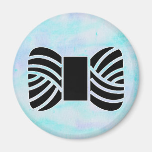 Yarn Skein on watercolor textur ・ Handwerk Magnet