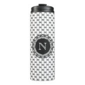 Yarn Skein Pattern mit Monogram ・ Crafts Thermosbecher (Vorderseite)