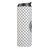 Yarn Skein Pattern mit Monogram ・ Crafts Thermosbecher (Nach links gedreht)