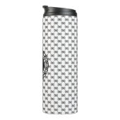 Yarn Skein Pattern mit Monogram ・ Crafts Thermosbecher (Nach rechts gedreht)