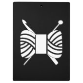 Yarn Skein Strick & Crochet Crafts {Dark} Klemmbrett (Rückseite)