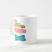 Yarnaholic strickendes Häkelarbeit-Zitat-Retro Kaffeetasse (Vorderseite Links)