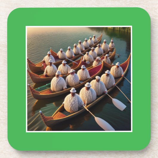 Yarnball Rowing-Crew Getränkeuntersetzer (Vorderseite)