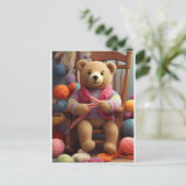 Yarnie Bear Postkarte (Stehend Vorderseite)