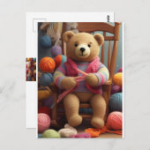 Yarnie Bear Postkarte (Vorne/Hinten)