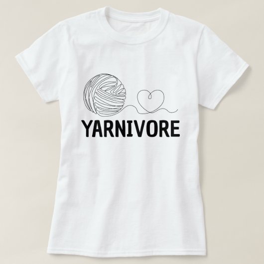Yarnivore, Funny Knitting & Knitter Gift  T-Shirt (Design vorne)