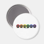 Yarnoholics Anonymous Fluffy Rainbow Sheep Magnet (Vorderseite/Rückseite)