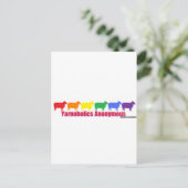 Yarnoholics Anonymous Rainbow Sheep Postkarte (Stehend Vorderseite)