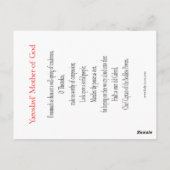 Yaroslavl Mutter Gottes Gebetskarte Postkarte (Rückseite)