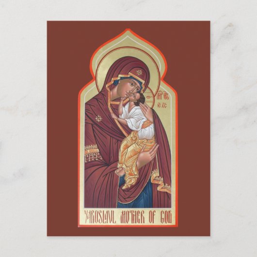 Yaroslavl Mutter Gottes Gebetskarte Postkarte (Vorderseite)