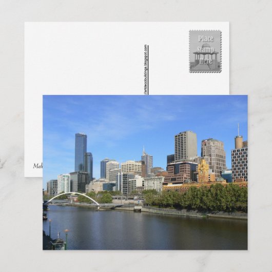 Yarra Skyline Postkarte (Vorne/Hinten)