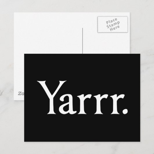 Yarrr Pirate Postkarte (Vorne/Hinten)