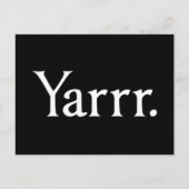 Yarrr Pirate Postkarte (Vorderseite)