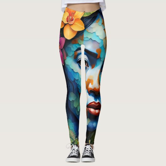"Yarumi" Orchid Spirit - Frauen in Amazonien Leggings (Vorderseite)