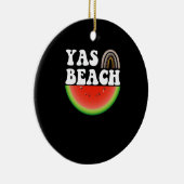Yas Beach Watermelon Summer Vacation Beach Geschen Keramik Ornament (Rechts)