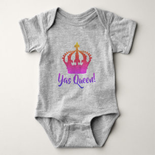 Yas Königin! Baby-Stil in Regenbogenfarben Baby Strampler
