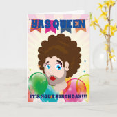 Yas Queen Happy Birthday Karte (Gelbe Blume)