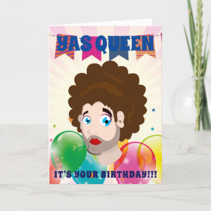 Yas Queen Happy Birthday Karte