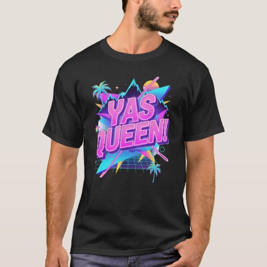 Yas Queen T-Shirt | Gay Pride Shirt for Men | LGBT (Vorderseite)