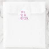 Yas Slay Queen Pink Print Stickers (Tasche)