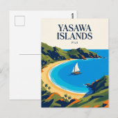 Yasawa-Inseln Fidschi Postkarte (Vorne/Hinten)