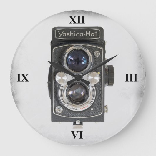 Yashica-Mat Große Wanduhr (Vorderseite)