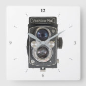 Yashica-Mat Quadratische Wanduhr (Vorderseite)